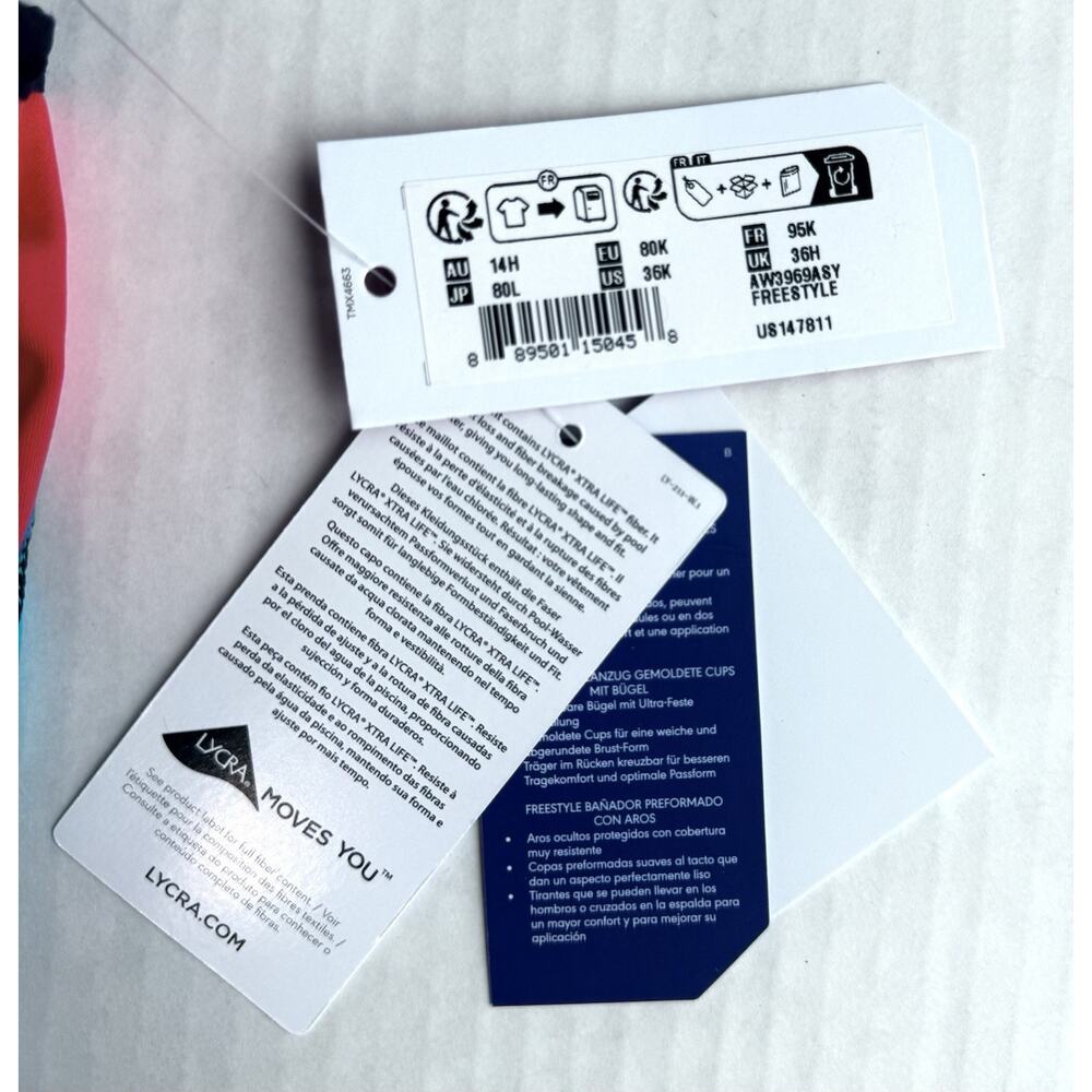 Freya NWT Standard Freestyle Underwire Molded Color Block Swimsuit Size 36K NWT - Picture 6 of 16